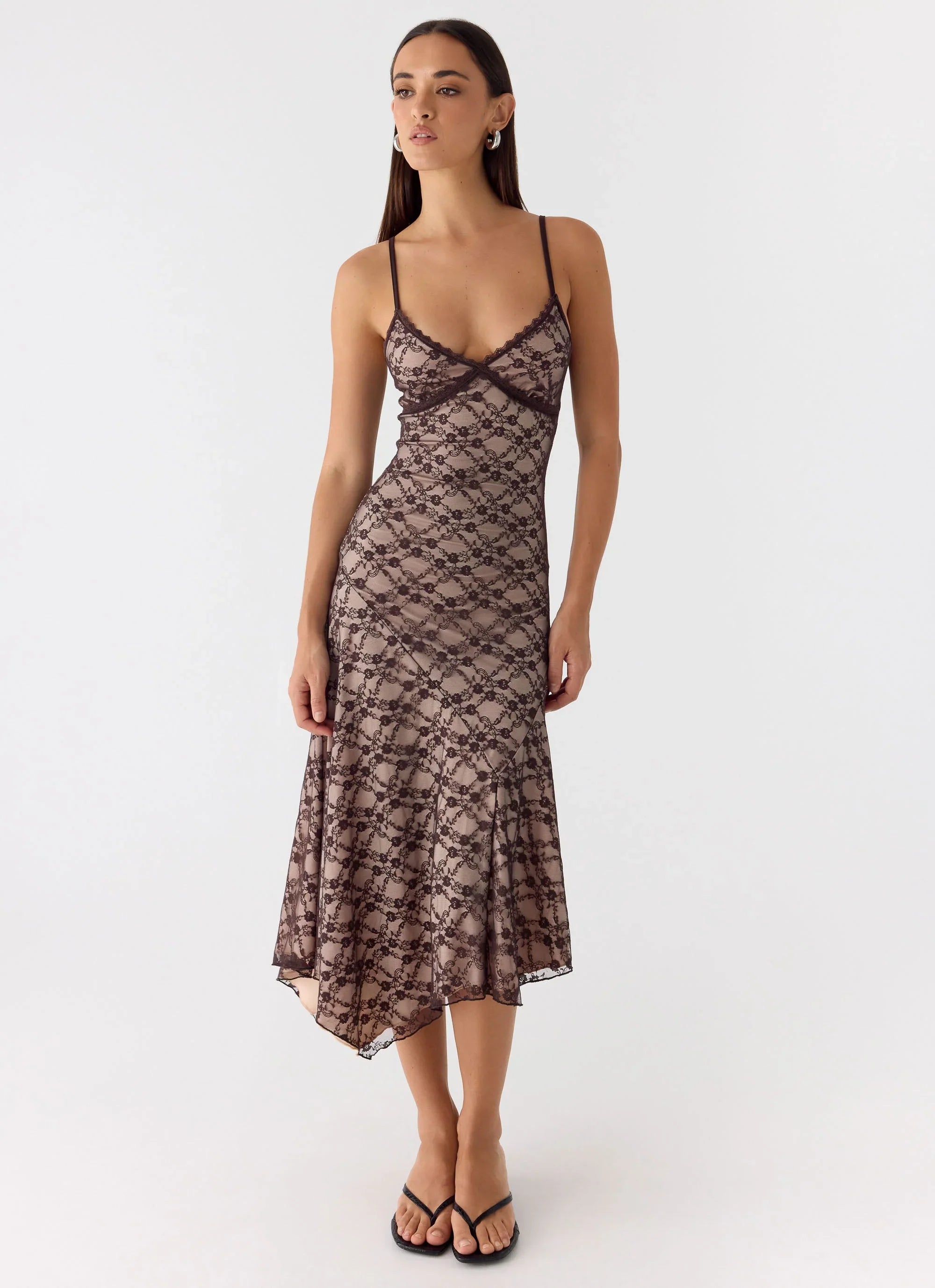 Amelia Midi Dress - Chocolate